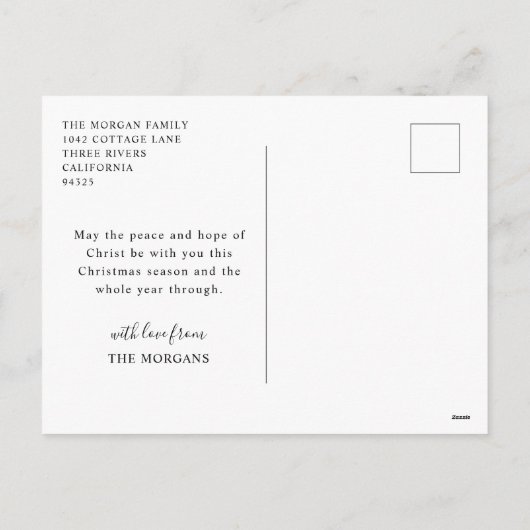 Jezus is de reden voor het kerstfeest feestdagenkaart (Achterkant)