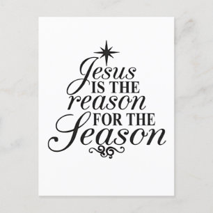 Jezus is de reden voor het kerstfeest feestdagenkaart