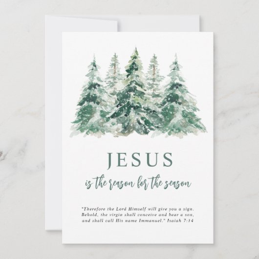 Jezus is de reden voor het kerstfeest feestdagenkaart (Voorkant)