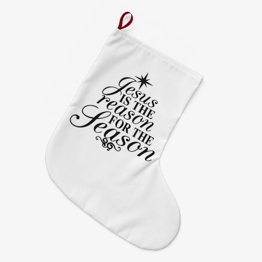 Jezus is de reden voor het kerstfeest grote kerstsok (Voorkant (Hangend))