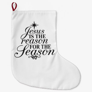 Jezus is de reden voor het kerstfeest grote kerstsok