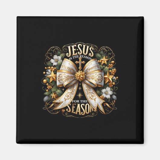 Jezus is de reden voor het kerstfeest Jezus Magneet (Voorkant)