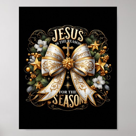 Jezus is de reden voor het kerstfeest Jezus Poster (Voorkant)