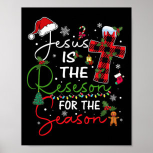 Jezus is de reden voor het kerstfeest Kerstmis Xma Poster