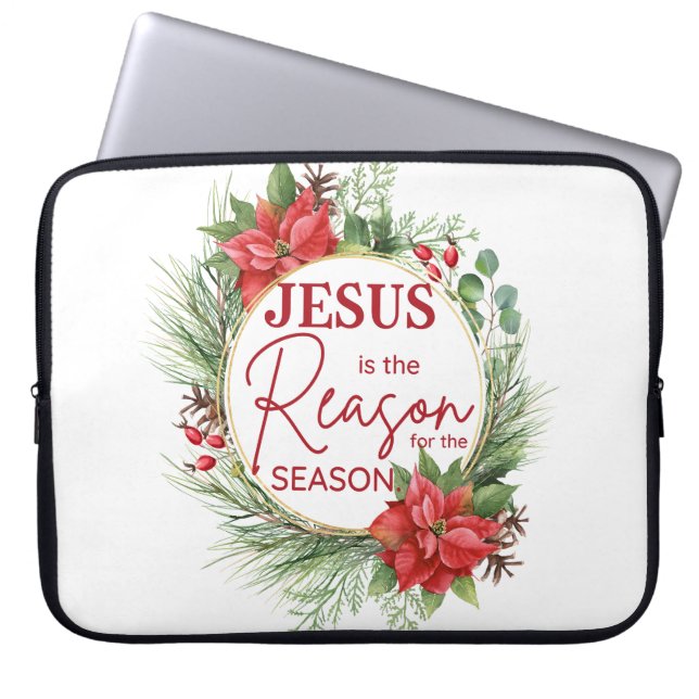 Jezus is de reden voor het kerstfeest laptop sleeve (Voorkant)
