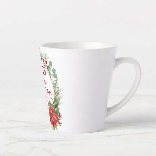 Jezus is de reden voor het kerstfeest latte mok (Rechts)