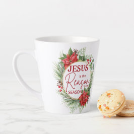 Jezus is de reden voor het kerstfeest latte mok