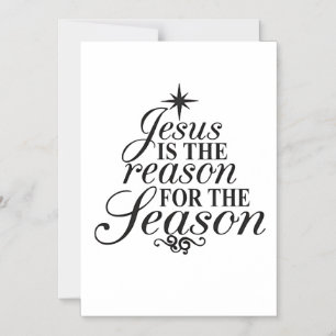 Jezus is de reden voor het kerstfeest magnetische uitnodiging