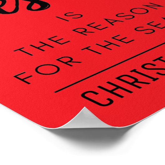 Jezus is de reden voor het kerstfeest poster (Hoek)