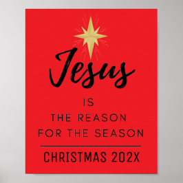 Jezus is de reden voor het kerstfeest poster