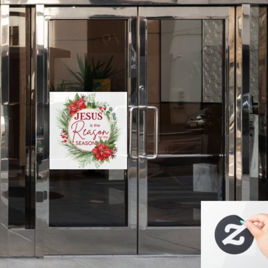 Jezus is de reden voor het kerstfeest raamsticker (Kantoordeur)