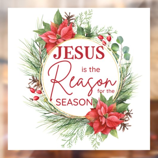 Jezus is de reden voor het kerstfeest raamsticker (Vel 2)