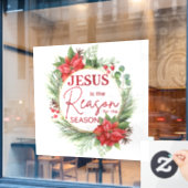 Jezus is de reden voor het kerstfeest raamsticker (Cafe Raam)