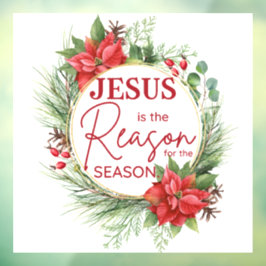 Jezus is de reden voor het kerstfeest raamsticker