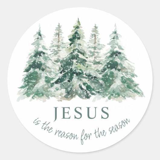 Jezus is de reden voor het kerstfeest ronde sticker (Voorkant)