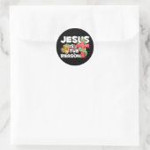Jezus is de reden voor het kerstfeest ronde sticker (Tas)
