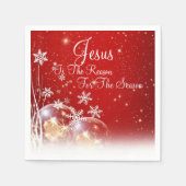 Jezus is de reden voor het kerstfeest rood servet (Voorkant)