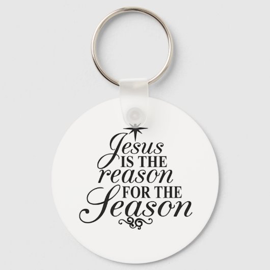 Jezus is de reden voor het kerstfeest sleutelhanger (Voorkant)