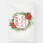 Jezus is de reden voor het kerstfeest spandoek (Verticaal)