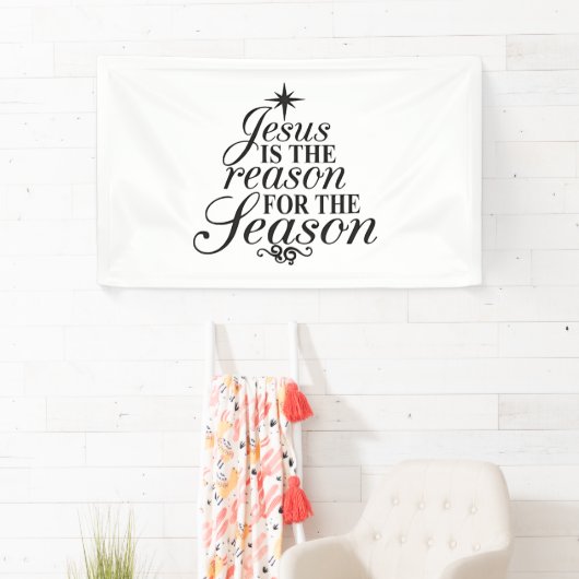 Jezus is de reden voor het kerstfeest spandoek (Insitu)