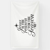 Jezus is de reden voor het kerstfeest spandoek (Verticaal)
