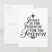 Jezus is de reden voor het kerstfeest uitnodiging briefkaart (Voorkant / Achterkant)