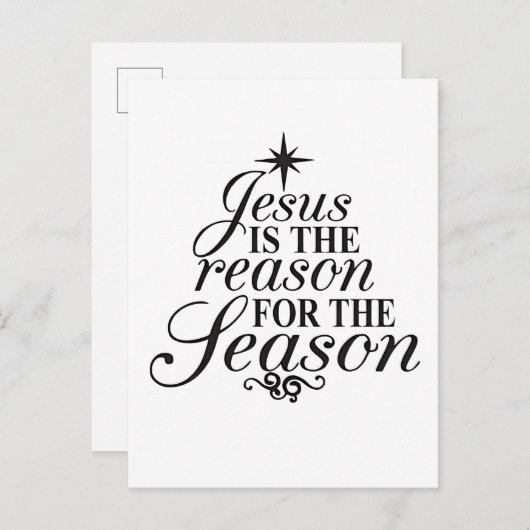 Jezus is de reden voor het kerstfeest uitnodiging briefkaart (Voorkant / Achterkant)