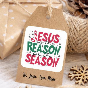 Jezus is de reden voor het kerstfeest vierkante sticker