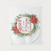 Jezus is de reden voor het kerstfeest wandkleed (Voorkant)