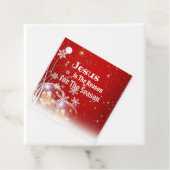 Jezus is de reden voor het kerstpapier bedankjes labels (In situ)