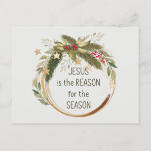 Jezus is de reden voor het kerstseizoen briefkaart