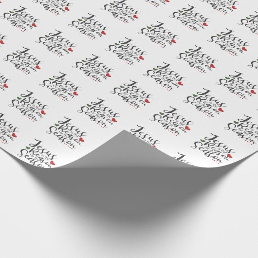 Jezus is de reden voor het kerstseizoen cadeaupapier (Hoek)