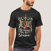 Jezus is de reden voor het kerstseizoen Chris T-shirt (Voorkant)