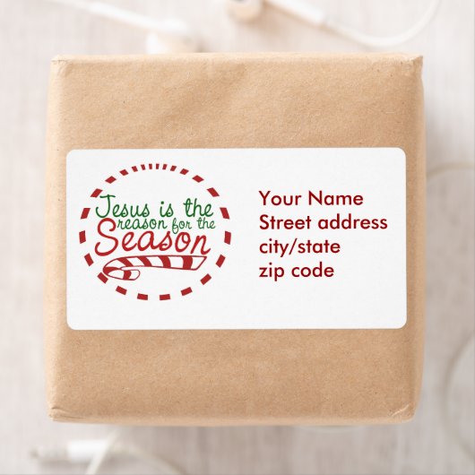Jezus is de reden voor het kerstseizoen etiket (Insitu)