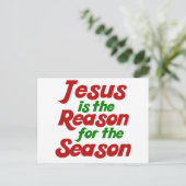 Jezus is de reden voor het kerstseizoen feestdagenkaart (Staand voorkant)