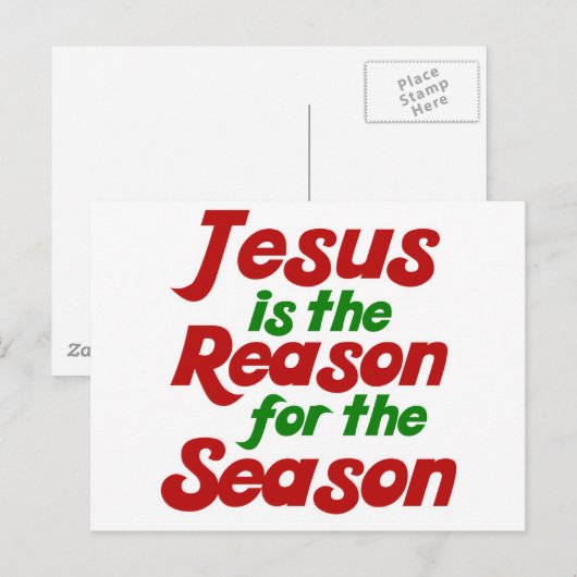 Jezus is de reden voor het kerstseizoen feestdagenkaart (Voorkant / Achterkant)