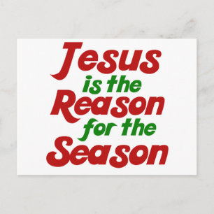Jezus is de reden voor het kerstseizoen feestdagenkaart