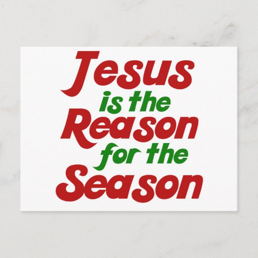 Jezus is de reden voor het kerstseizoen feestdagenkaart (Voorkant)