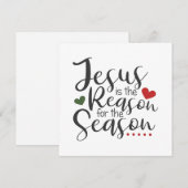 Jezus is de reden voor het kerstseizoen feestdagenkaart (Voorkant / Achterkant)