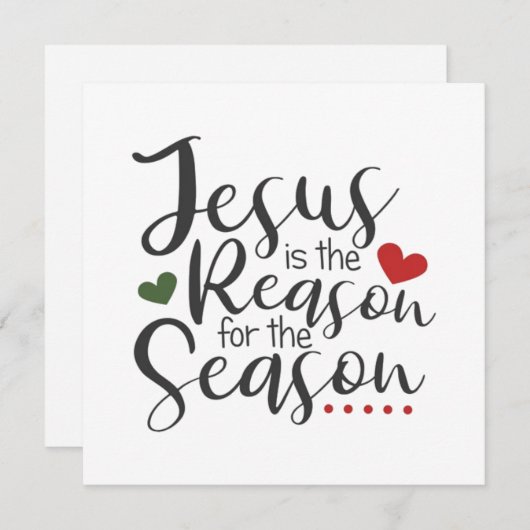 Jezus is de reden voor het kerstseizoen feestdagenkaart (Voorkant / Achterkant)