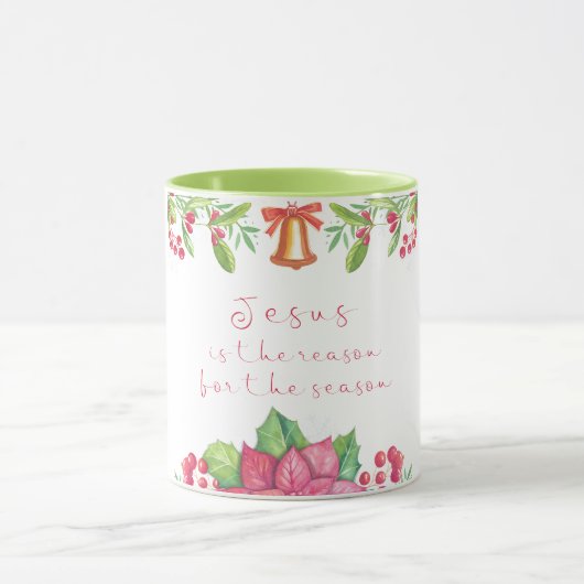 Jezus is de reden voor het kerstseizoen mok (Midden)