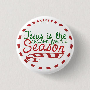 Jezus is de reden voor het kerstseizoen ronde button 3,2 cm