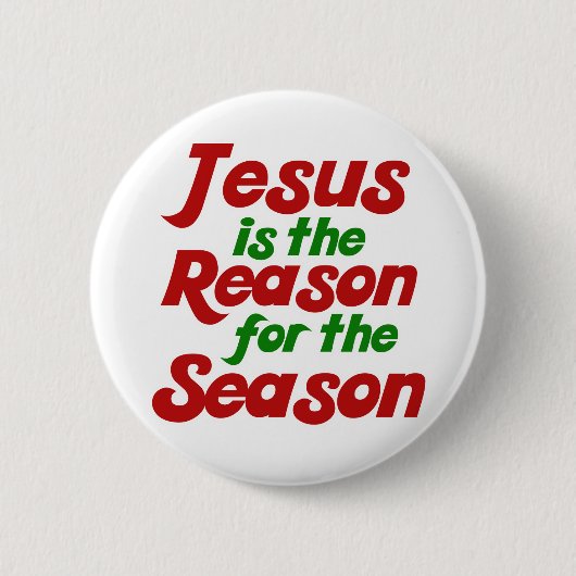 Jezus is de reden voor het kerstseizoen ronde button 5,7 cm (Voorkant)