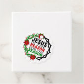 Jezus is de reden voor het seizoen bedankjes labels (In situ)