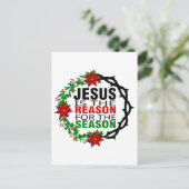 Jezus is de reden voor het seizoen briefkaart (Staand voorkant)