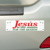 Jezus is de reden voor het seizoen bumpersticker (Op auto)