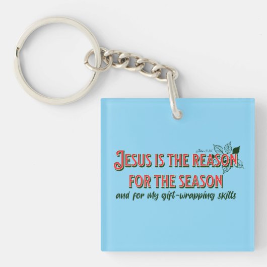Jezus is de reden voor het seizoen - cadeauverpakk sleutelhanger (voorkant)