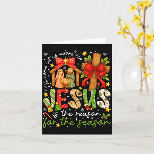 Jezus Is De Reden Voor Het Seizoen Christelijk Chr Kaart (Gele Bloem)