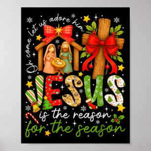 Jezus Is De Reden Voor Het Seizoen Christelijk Chr Poster