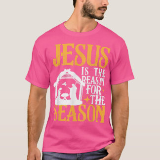 Jezus is de reden voor het seizoen Christelijk Chr T-shirt
